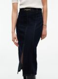 Blue Horsebit Slim Denim Midi Skirt  Women