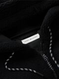 Black Teddy Fleece Zip-Thru Relaxed Hooded Jacket  Women