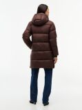 Brown Water Repellent Down Hooded Coat  Women