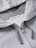 Γκρι Oversized Hoody Με Φερμουάρ Και Λογότυπο  Γυναίκες