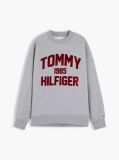 Γκρι Oversized Φούτερ Με Varsity Λογότυπο   Γυναίκες