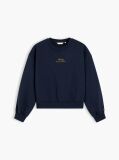 Blue Logo Embroidery Relaxed Fleece Jumper  Women
