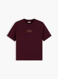 Κόκκινο T-Shirt Με Κλασική Λαιμόκοψη Και Κεντητό Λογότυπο  Γυναίκες