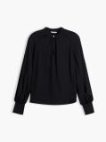 Black Festive Regular Fit Satin Blouse  Women