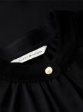 Black Festive Regular Fit Satin Blouse  Women
