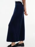 Blue Pure Wool Jersey Straight Midi Skirt  Women
