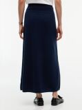 Blue Pure Wool Jersey Straight Midi Skirt  Women