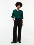 Green Pure Wool Cable Knit Slim Cardigan  Women
