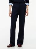 Μπλε Slim Παντελόνι Με Χρυσά Κουμπιά Σε Bootcut Γραμμή  Γυναίκες