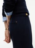 Μπλε Slim Παντελόνι Με Χρυσά Κουμπιά Σε Bootcut Γραμμή  Γυναίκες