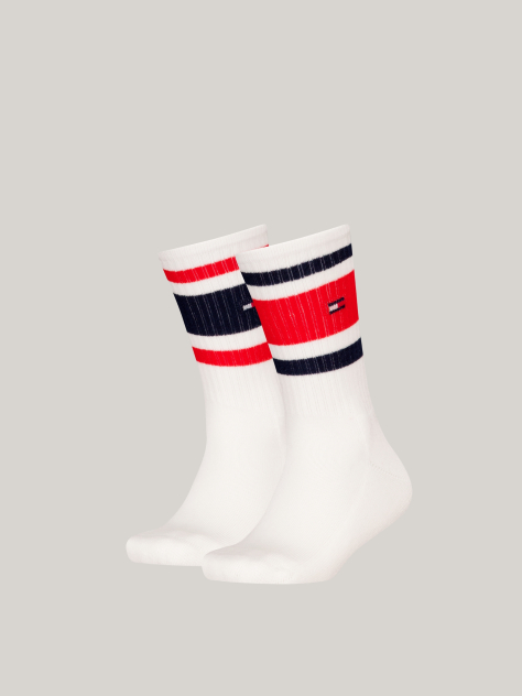 Άσπρο Tommy Hilfiger Κάλτσες Με Sport Ριγέ Σχέδιο 2 Ζεύγη  Παιδί Unisex