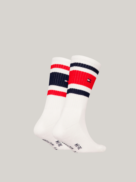 Άσπρο Tommy Hilfiger Κάλτσες Με Sport Ριγέ Σχέδιο 2 Ζεύγη  Παιδί Unisex