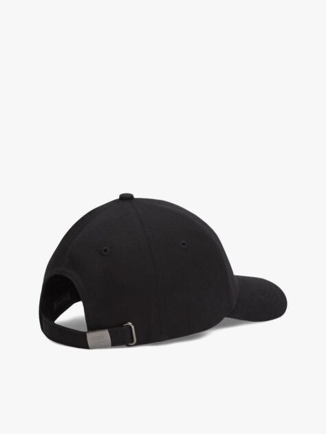 Black Logo Embroidery Twill Six-Panel Baseball Cap  Men