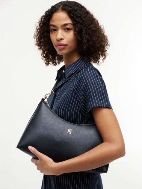 Μαύρο Τσάντα Ώμου Hilfiger Icon Με Φινίρισμα Pebble Grain  Γυναίκες