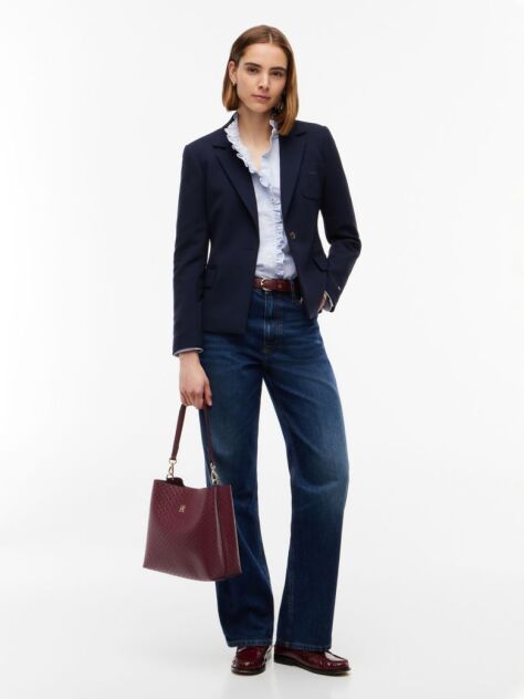 Κόκκινο Hilfiger Icon Τσάντα Ώμου Με Ανάγλυφο Σχέδιο  Γυναίκες