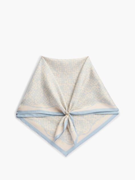 Blue Silk Scarf And Ring Gift Box  Women