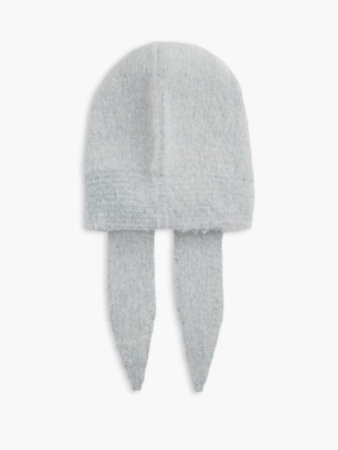 Grey Chic Knitted Hood With Alpaca  Women
