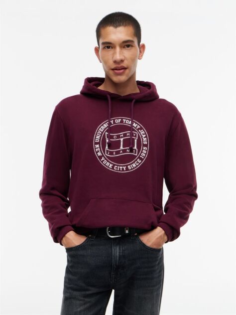 Μωβ Βαμβακερό Hoody Με Σημαιάκι Wavy  Άνδρες