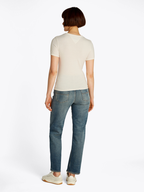 Άσπρο T- Shirt Με NYC Λογότυπο Σε Slim Γραμμή  Γυναίκες