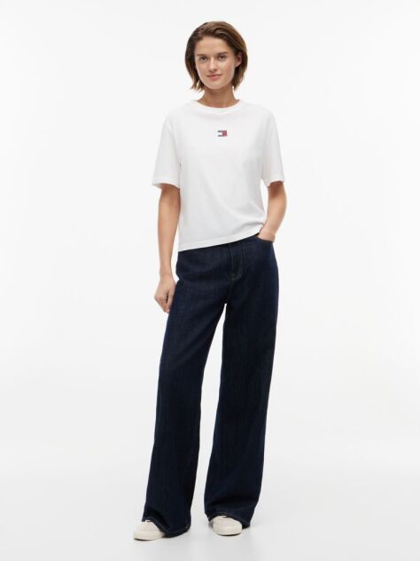 Beige Boxy Badge Tee  Women