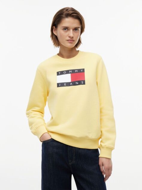 Κίτρινο Tonal Φούτερ Με Tommy Σημαία  Γυναίκες