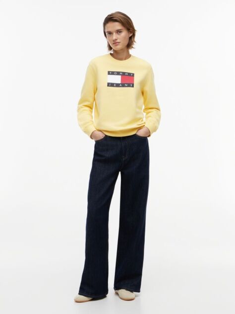 Κίτρινο Tonal Φούτερ Με Tommy Σημαία  Γυναίκες