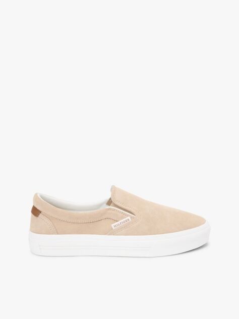 Μπεζ Σουέτ Sneakers Με Slip-on Εφαρμογή  Άνδρες