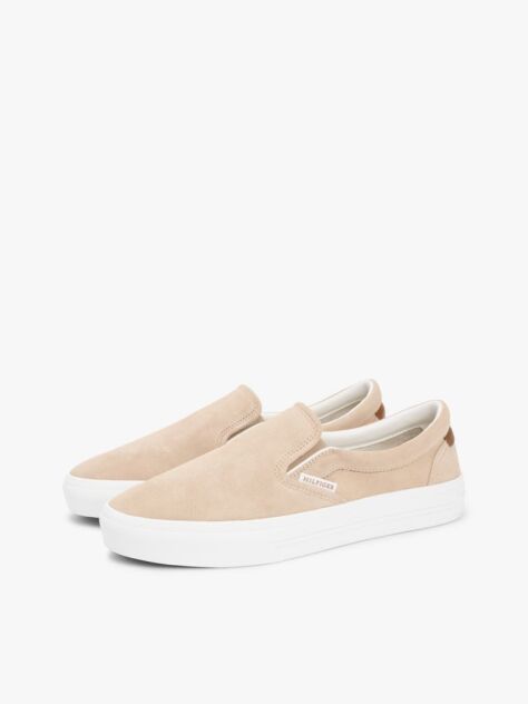 Μπεζ Σουέτ Sneakers Με Slip-on Εφαρμογή  Άνδρες
