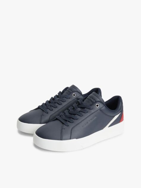 Μπλε Δερμάτινα Sneakers Με Signature Colour-Blocked Λεπτομέρεια  Άνδρες