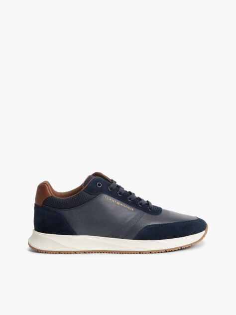 Μπλε Σουέτ Sneakers Με Μίξη Υφών  Άνδρες