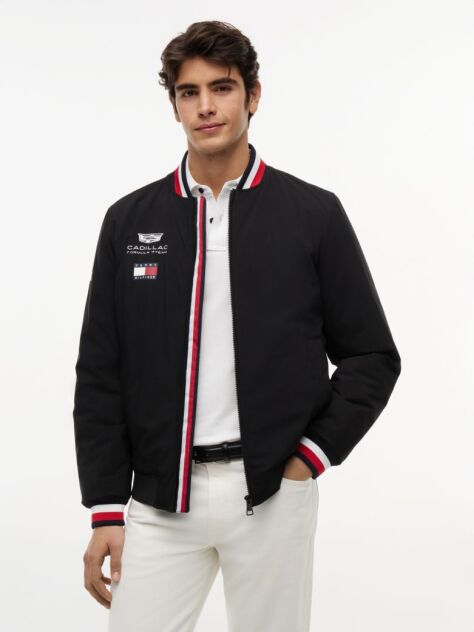 Black TH x Cadillac Formula 1® Team Varsity Jacket  Unisex