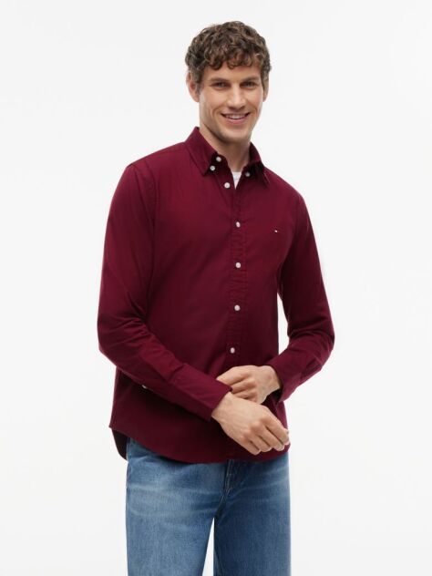 Red TH Flex Regular Fit Flannel Shirt  Men