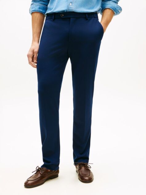 Μπλε Smart Casual Παντελόνι Σε Ίσια Γραμμή  Άνδρες