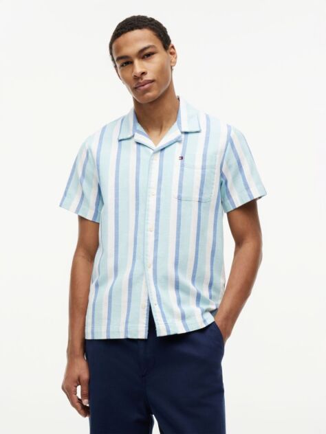 Multi Regular Fit Camp Collar Short Sleeve Shirt  Men