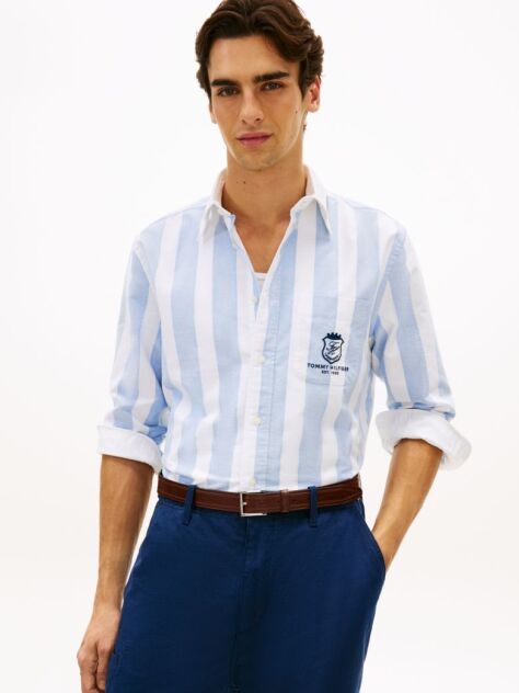 Multi Classic Fit Crest Embroidery Oxford Shirt  Men