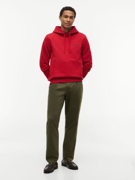 Κόκκινο Άνετο Hoody Με Πίσω Σχέδιο  Άνδρες