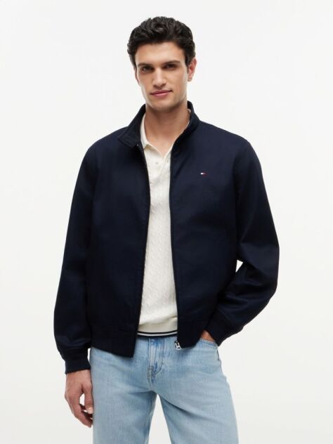 Blue Twill Harrington Jacket  Men