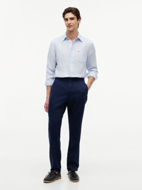 Blue Dover Elasticated Regular Twill Chinos  Men