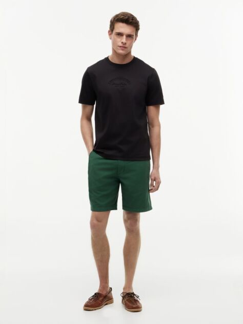 Μαύρο T-Shirt Με Ανάγλυφο Λογότυπο  Άνδρες