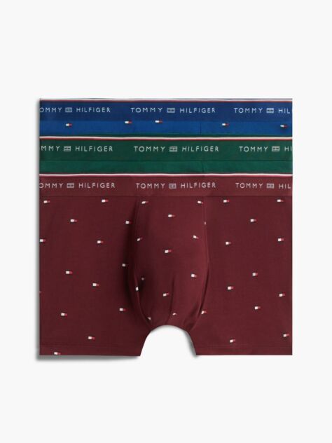 Multi 3-Pack Global Stripe Logo Waistband Trunks  Men