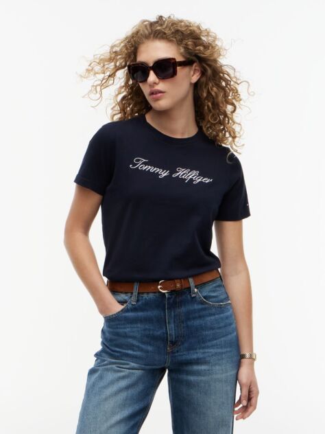Μπλε T-Shirt Με Λογότυπο  Γυναίκες