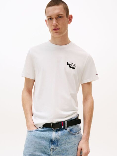 Άσπρο Slim T-Shirt Με Λογότυπο  Άνδρες