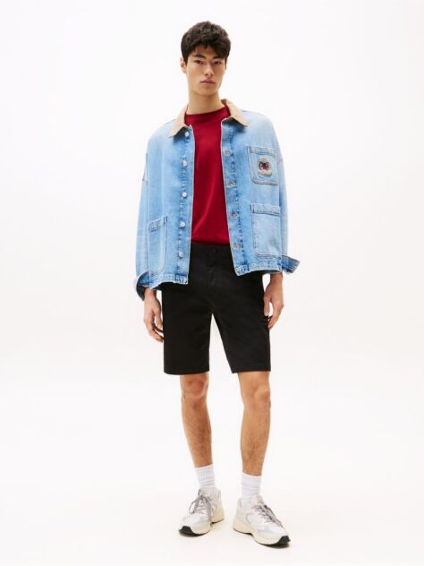 Black Scanton Slim Chino Bermuda Shorts  Men