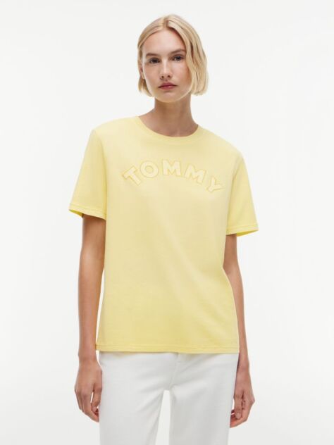 Yellow Relaxed Washed Jersey T-Shirt  Women