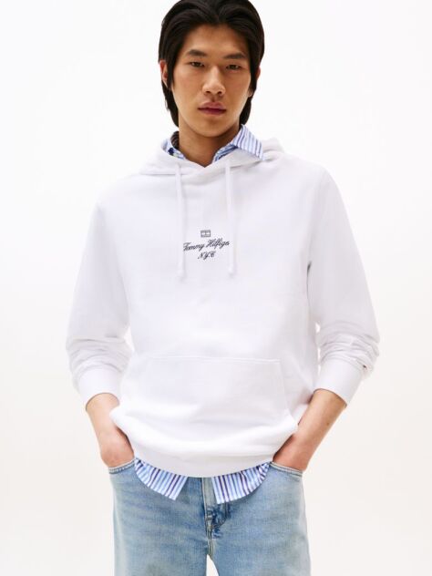 Άσπρο Hoody Με Λογότυπο  Άνδρες