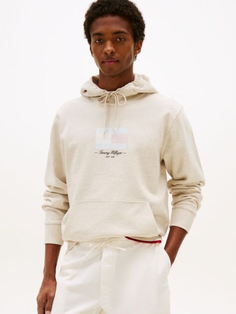 Μπεζ Hoodie Με Σημαιάκι  Άνδρες