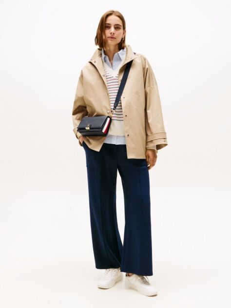 Blue TH Script Straight Pique Pant  Women