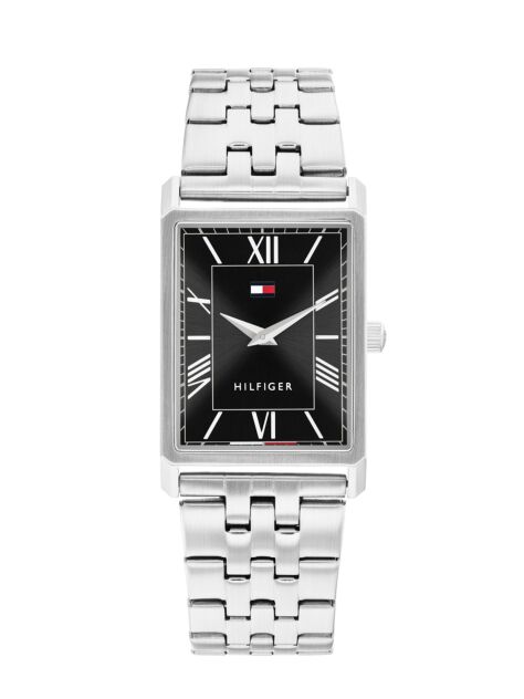 Black Silver-Black Dial Two-Tone Stainless Steel Watch  Men