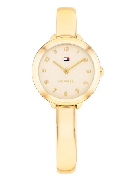 Gold Gold Toned Stainless Steel Bangle Watch  Women