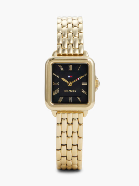 Black Black Mother-Of-Pearl Dial Gold-Plated Watch  Women